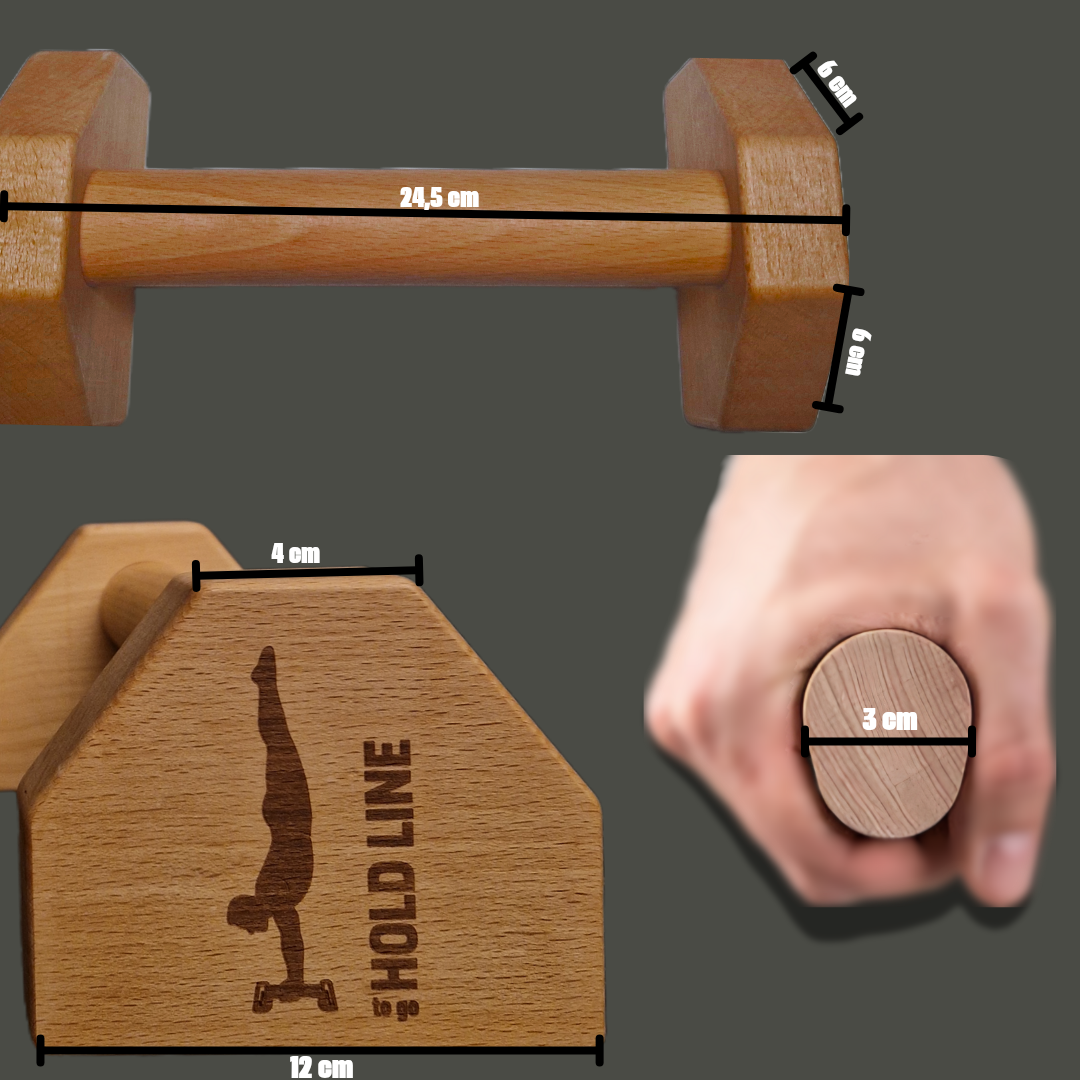 💥 Power Pack – Holz Bars + 4 Resistance Bands + Gratis Chalk Powder