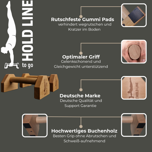 💥 Power Pack – Holz Bars + 4 Resistance Bands + Gratis Chalk Powder